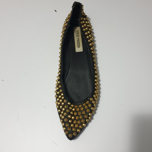 Steve Madden AUS9 leather studded pointed flats - Picture 9 of 11